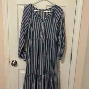 Long Maxi Dress Blue in Color